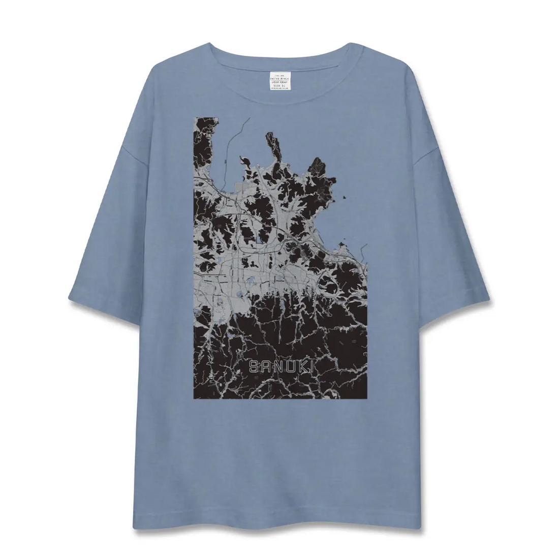 【さぬき(香川県)】地図柄ビッグシルエットTシャツ