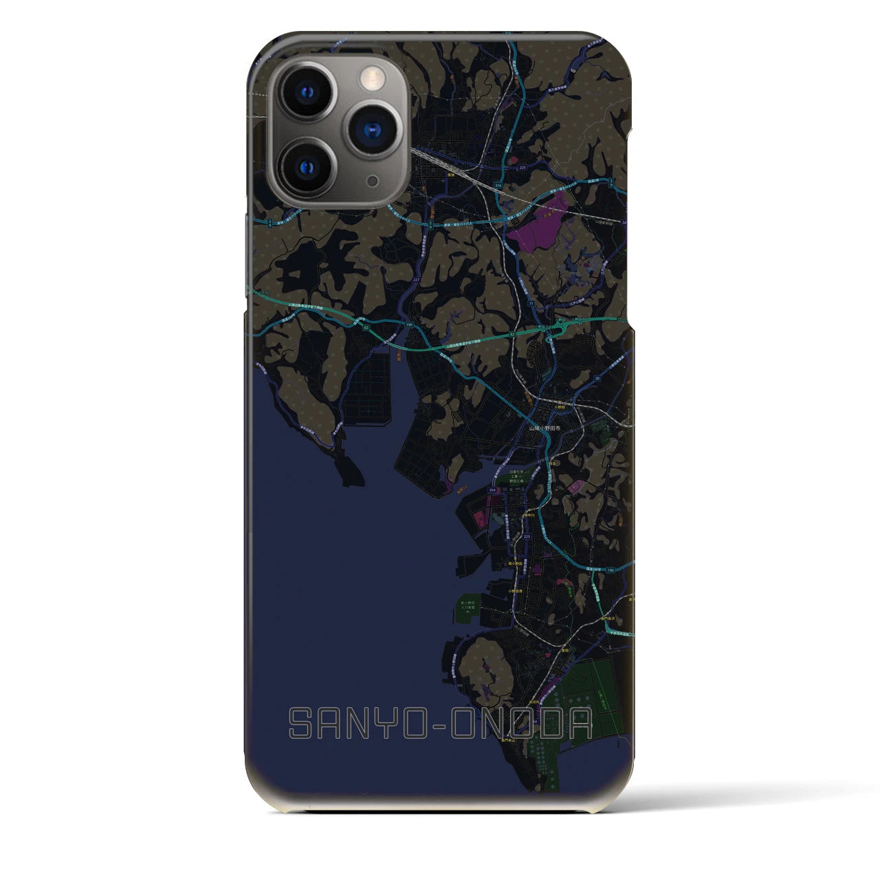 【山陽小野田(山口県)】地図柄iPhoneケース(バックカバータイプ)