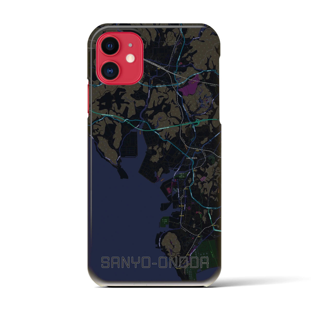 【山陽小野田(山口県)】地図柄iPhoneケース(バックカバータイプ)