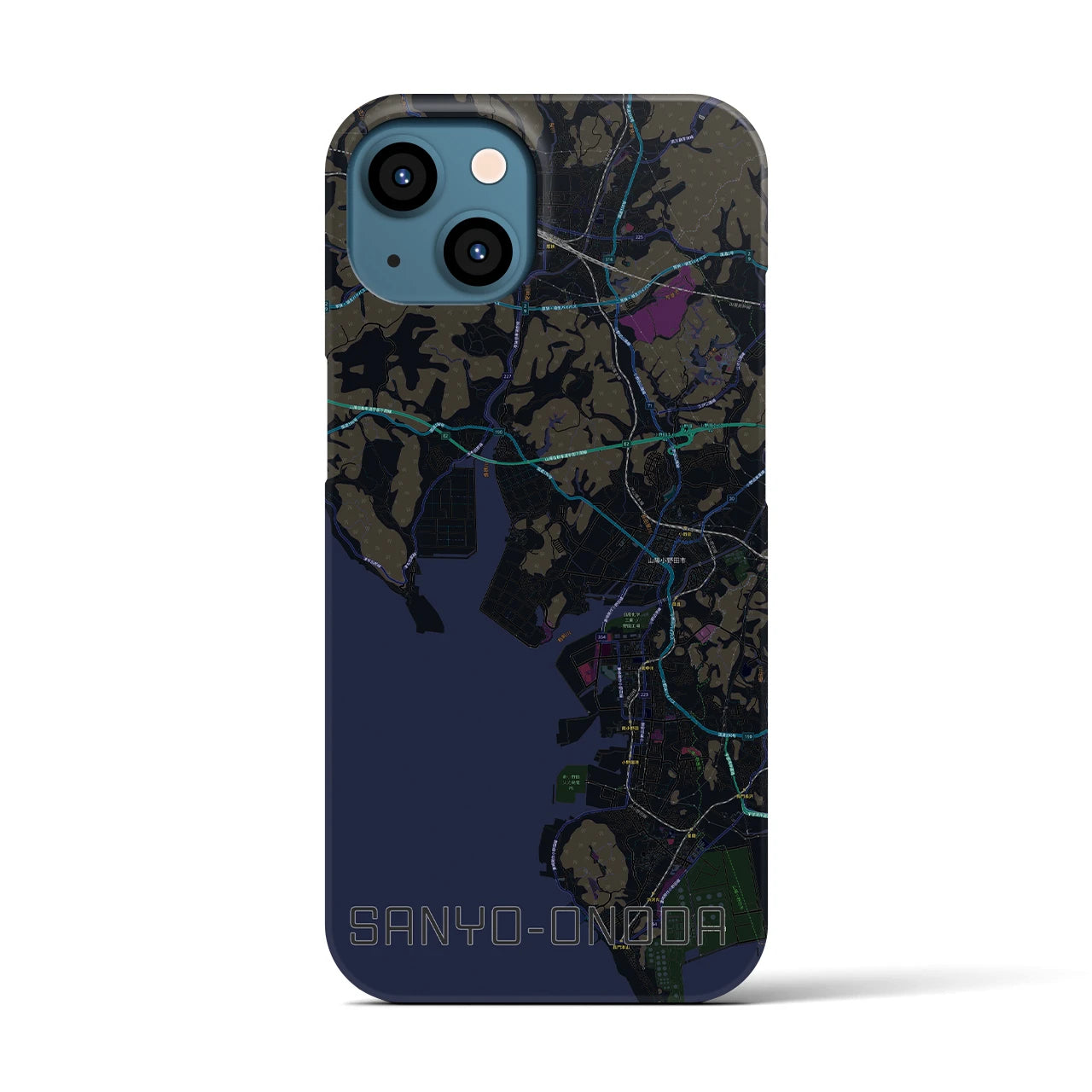 【山陽小野田(山口県)】地図柄iPhoneケース(バックカバータイプ)