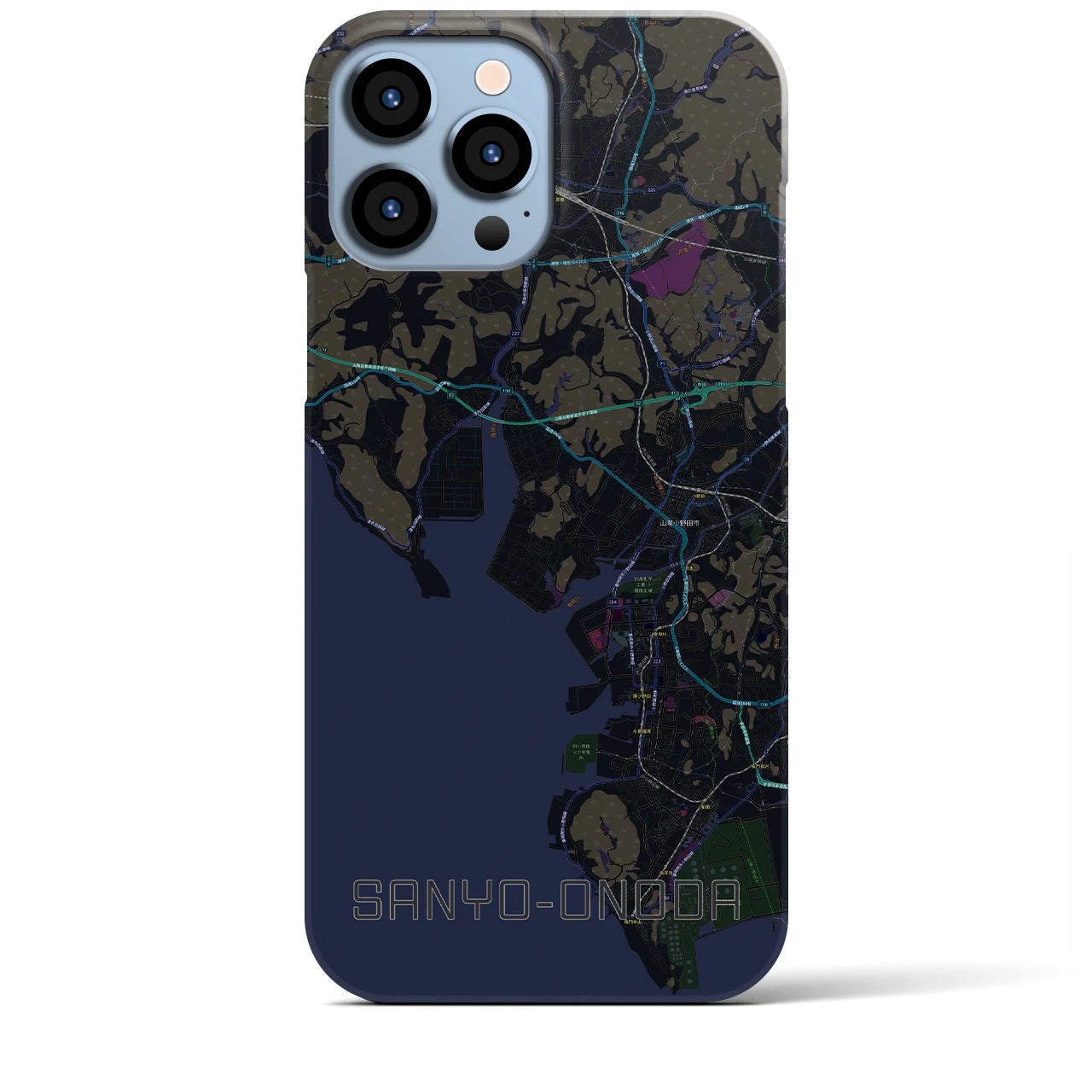 【山陽小野田(山口県)】地図柄iPhoneケース(バックカバータイプ)