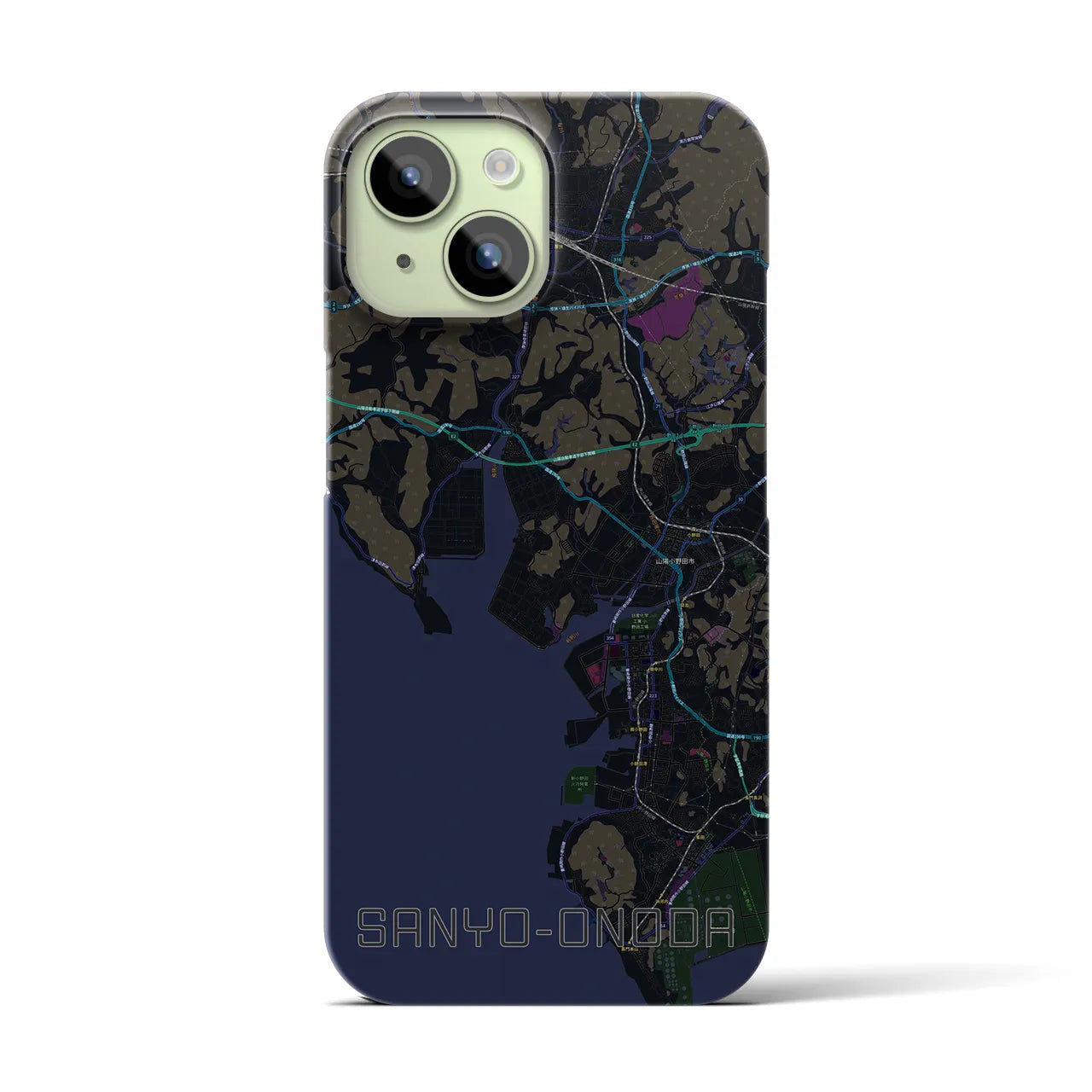 【山陽小野田(山口県)】地図柄iPhoneケース(バックカバータイプ)