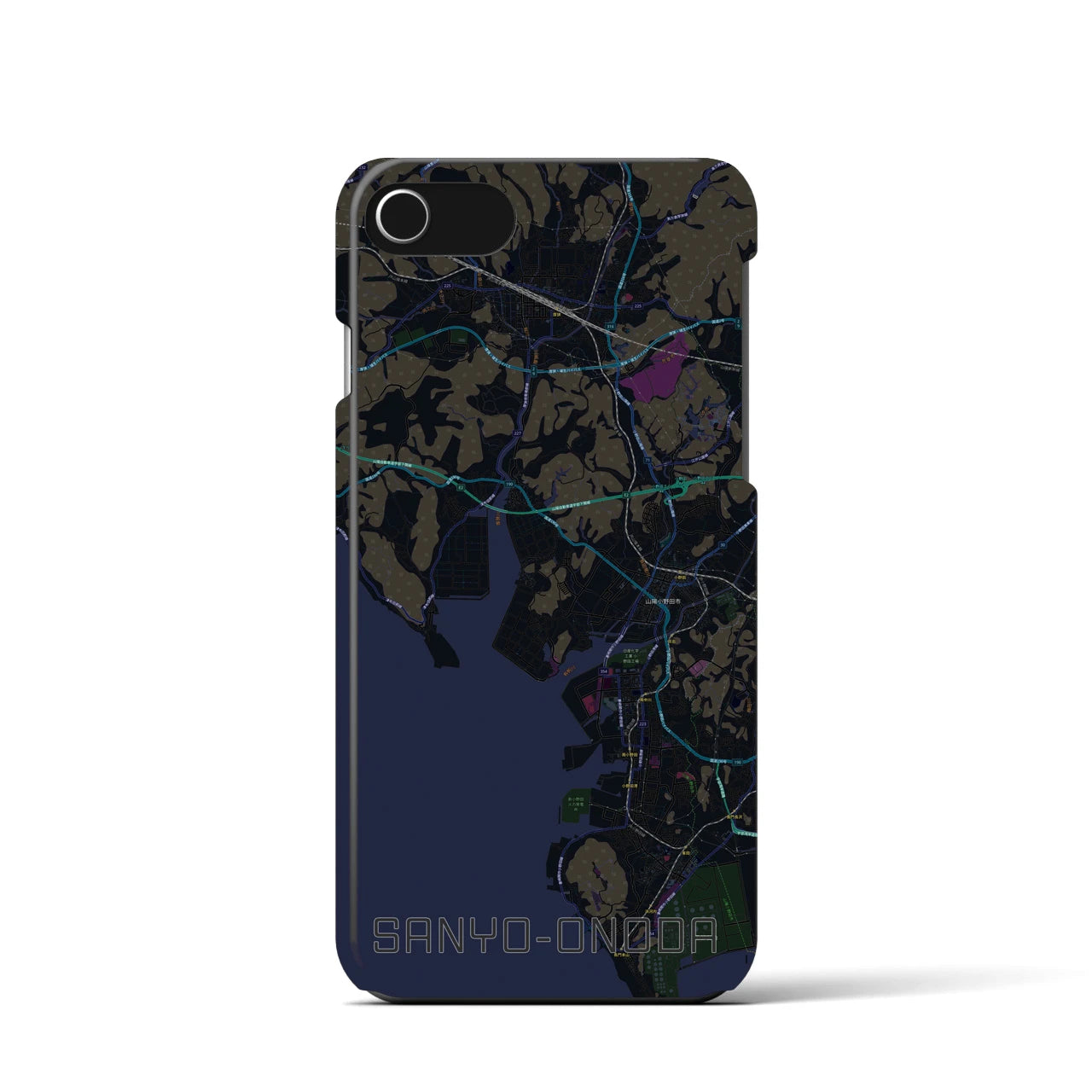 【山陽小野田(山口県)】地図柄iPhoneケース(バックカバータイプ)