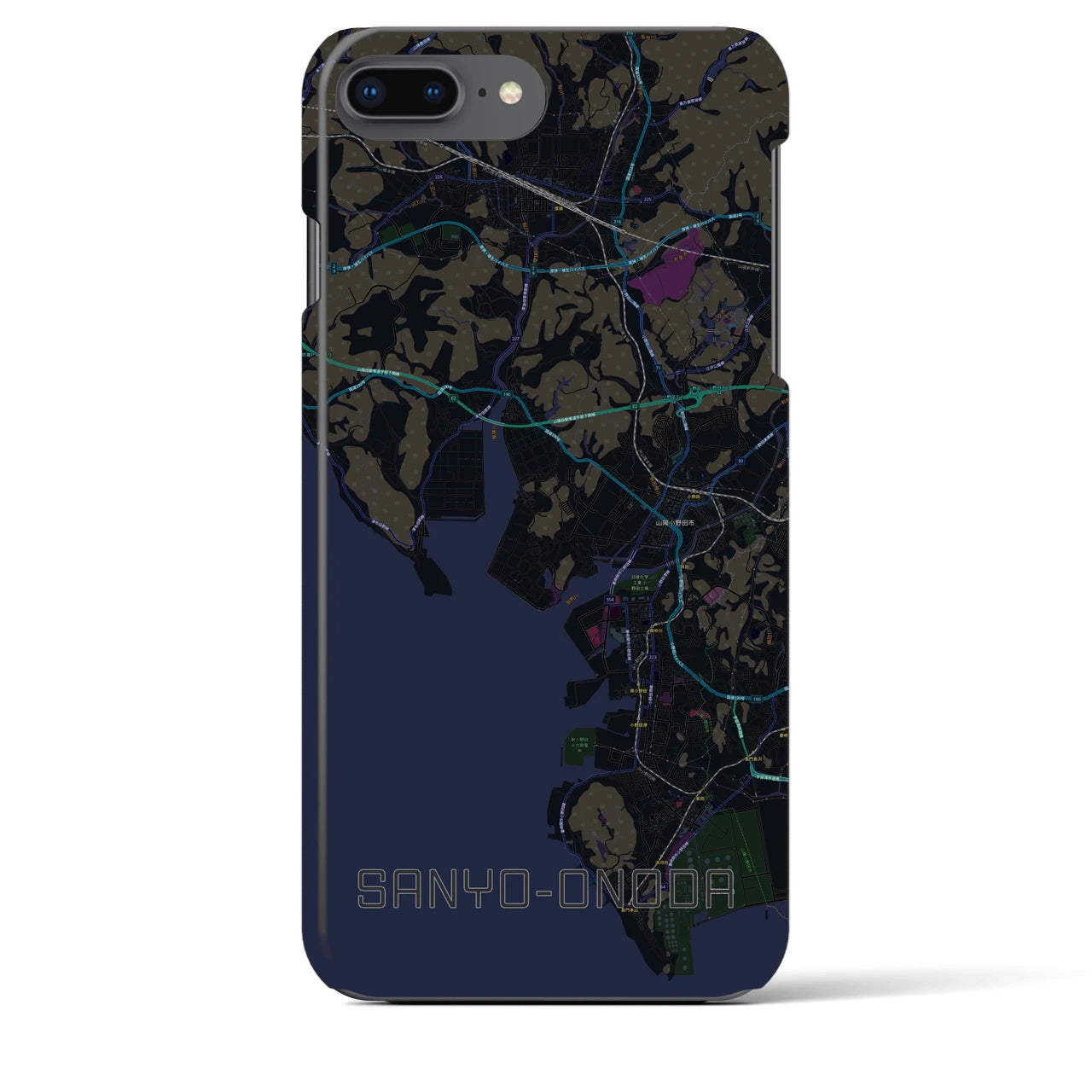 【山陽小野田(山口県)】地図柄iPhoneケース(バックカバータイプ)