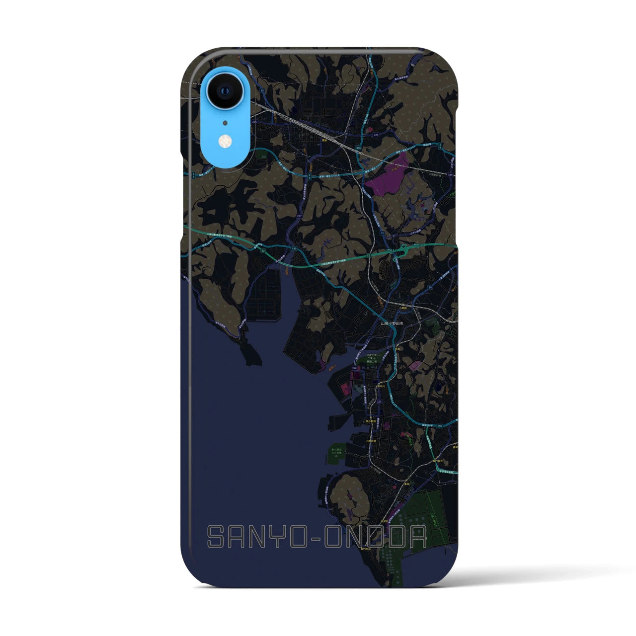 【山陽小野田(山口県)】地図柄iPhoneケース(バックカバータイプ)