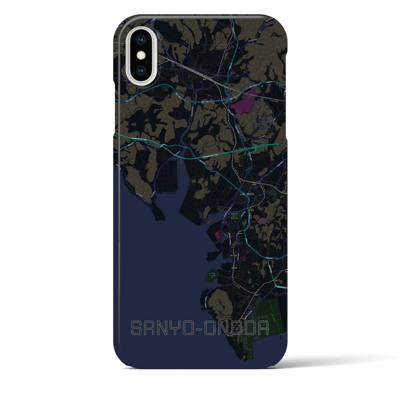 【山陽小野田(山口県)】地図柄iPhoneケース(バックカバータイプ)