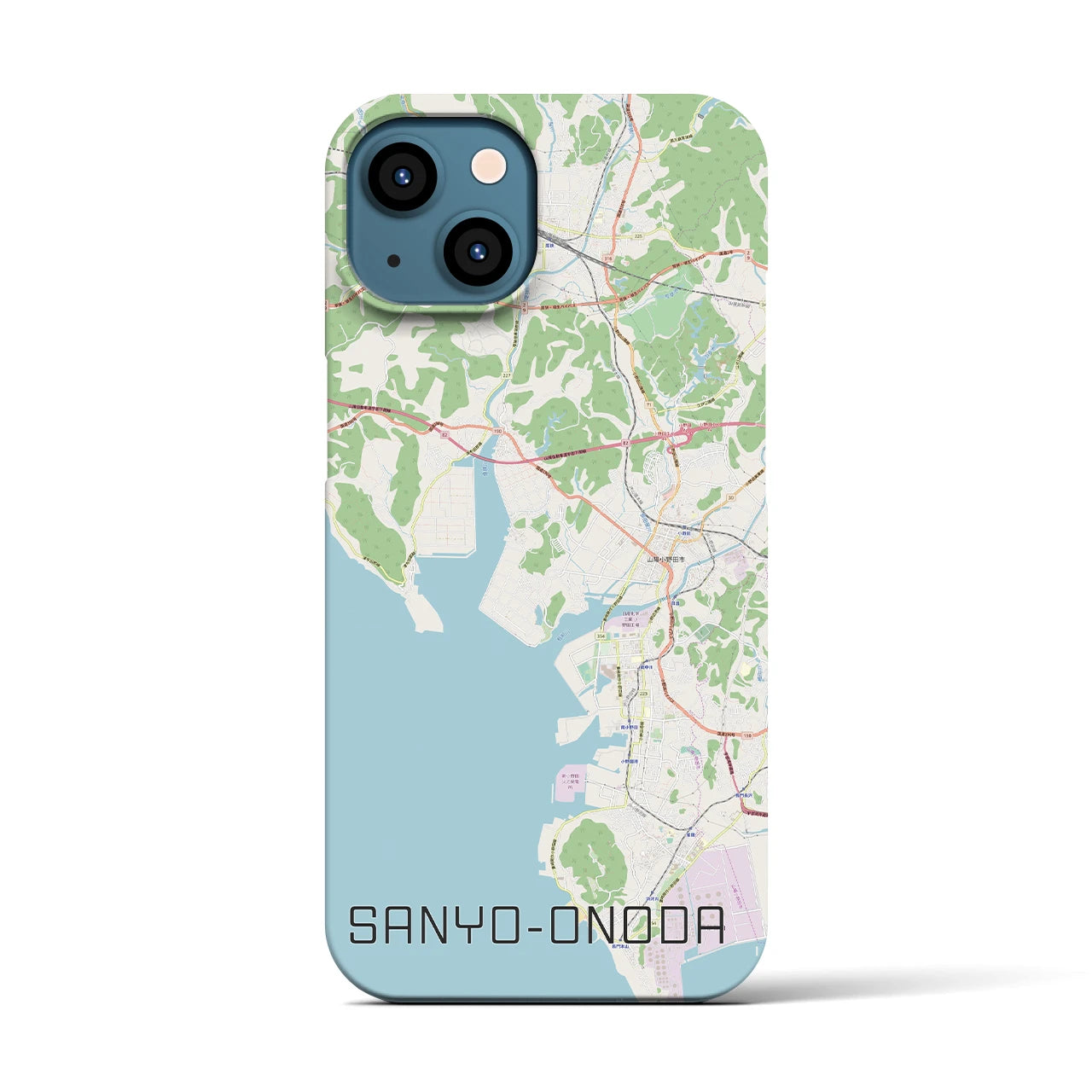 【山陽小野田(山口県)】地図柄iPhoneケース(バックカバータイプ)