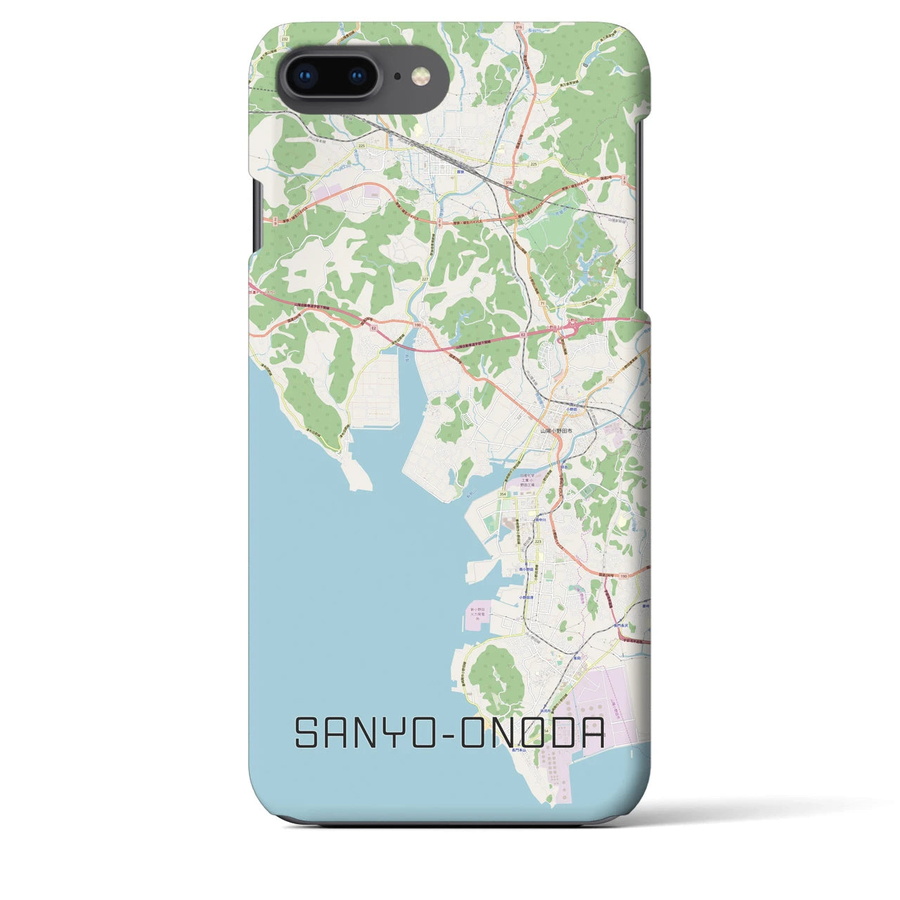 【山陽小野田(山口県)】地図柄iPhoneケース(バックカバータイプ)