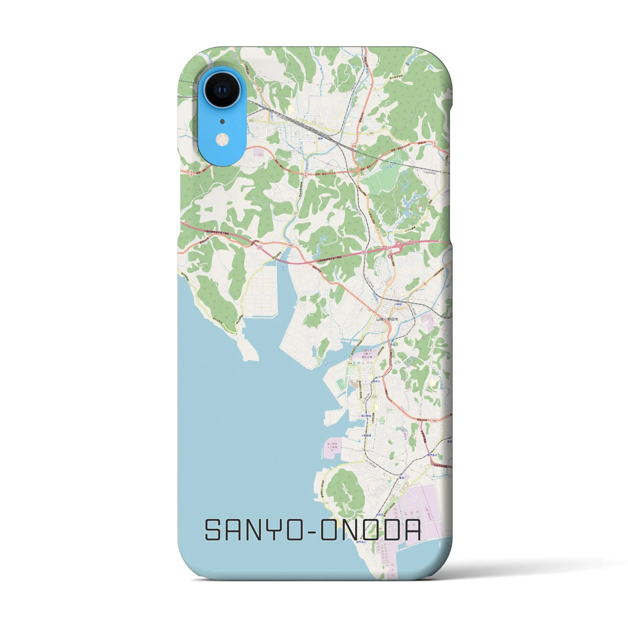 【山陽小野田(山口県)】地図柄iPhoneケース(バックカバータイプ)