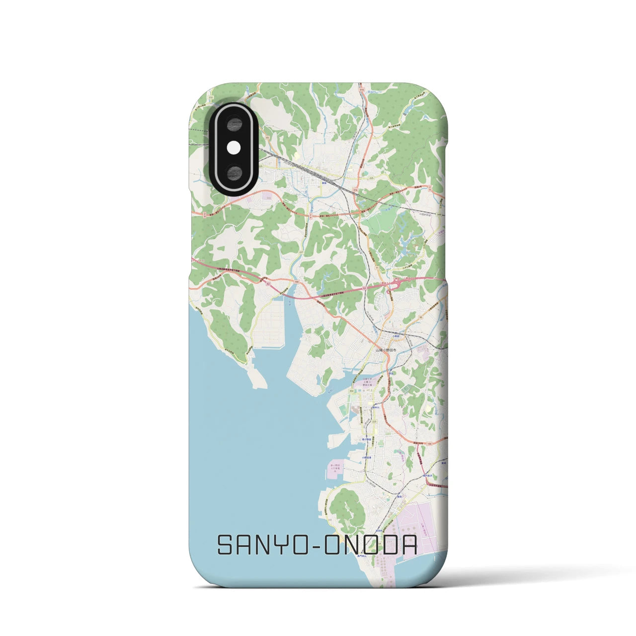 【山陽小野田(山口県)】地図柄iPhoneケース(バックカバータイプ)