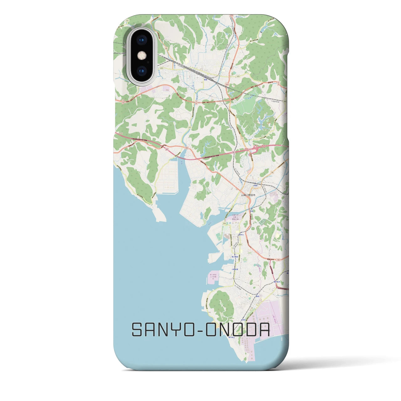 【山陽小野田(山口県)】地図柄iPhoneケース(バックカバータイプ)
