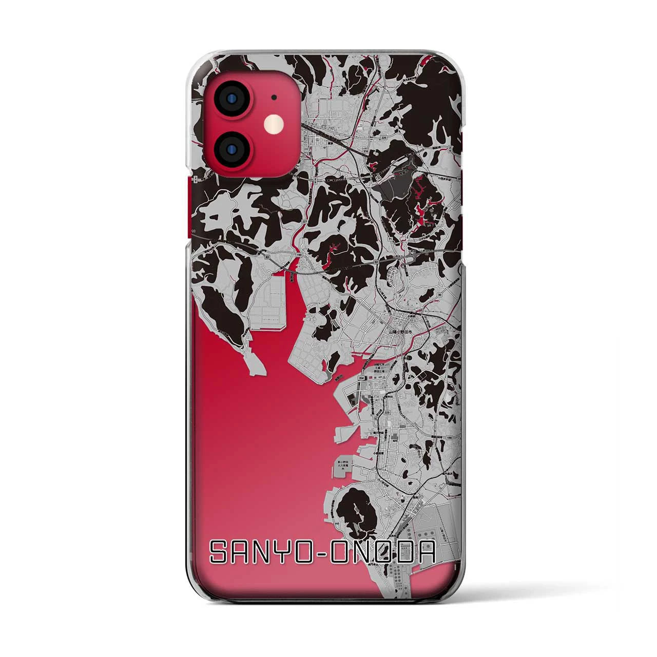 【山陽小野田(山口県)】地図柄iPhoneケース(クリアタイプ)