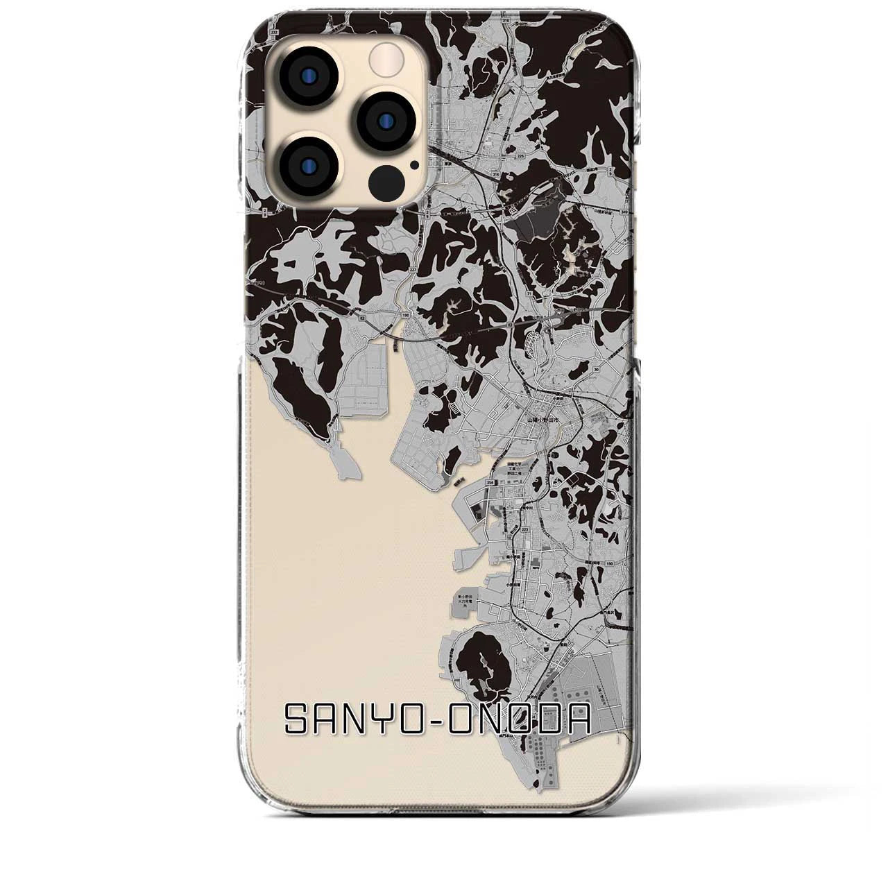 【山陽小野田(山口県)】地図柄iPhoneケース(クリアタイプ)