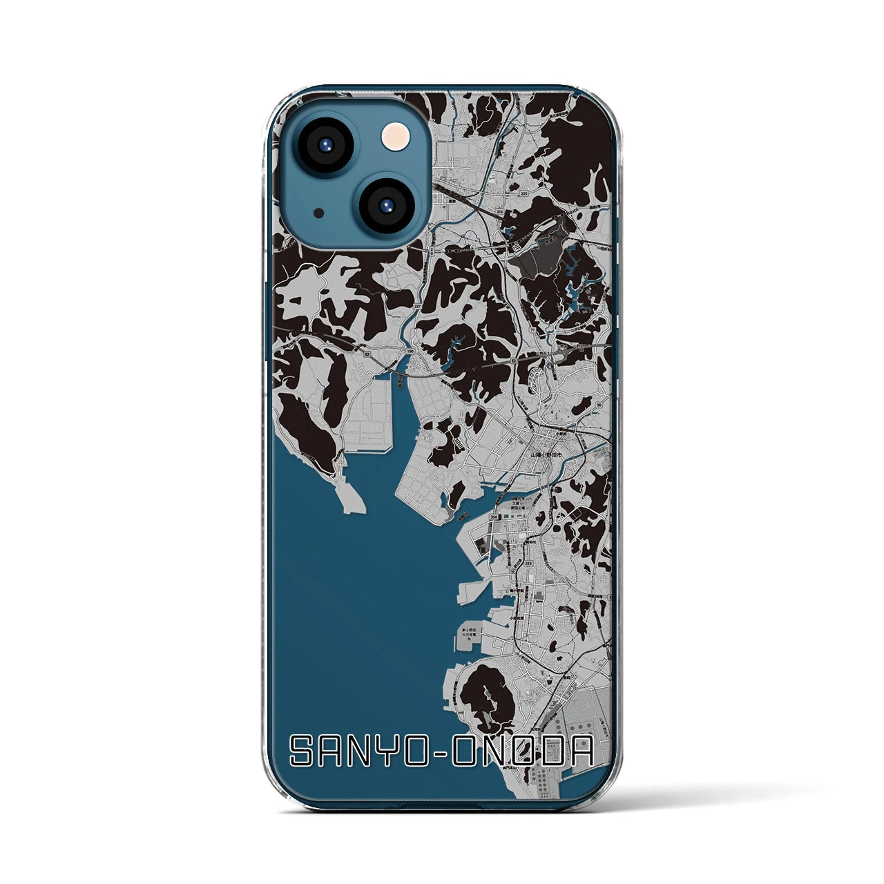 【山陽小野田(山口県)】地図柄iPhoneケース(クリアタイプ)