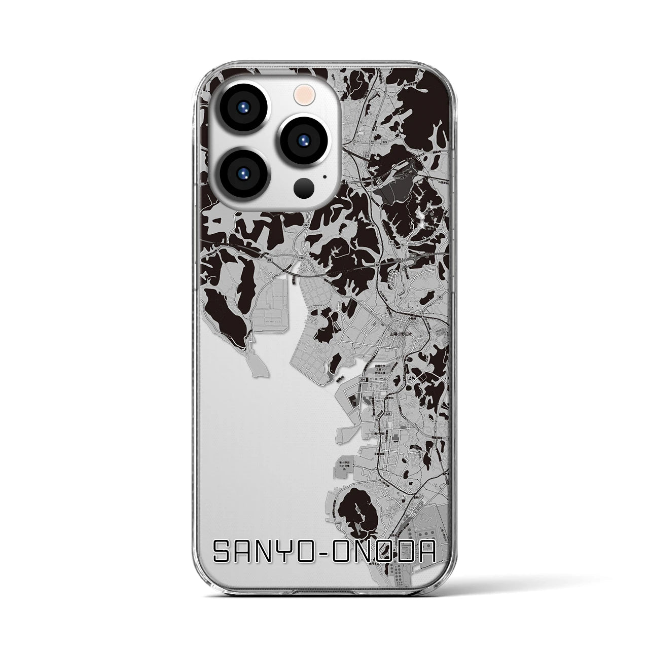 【山陽小野田(山口県)】地図柄iPhoneケース(クリアタイプ)