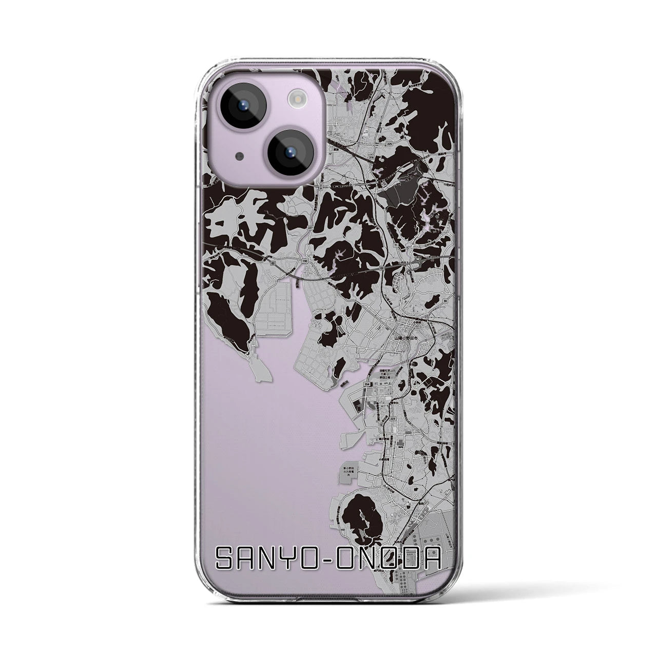 【山陽小野田(山口県)】地図柄iPhoneケース(クリアタイプ)