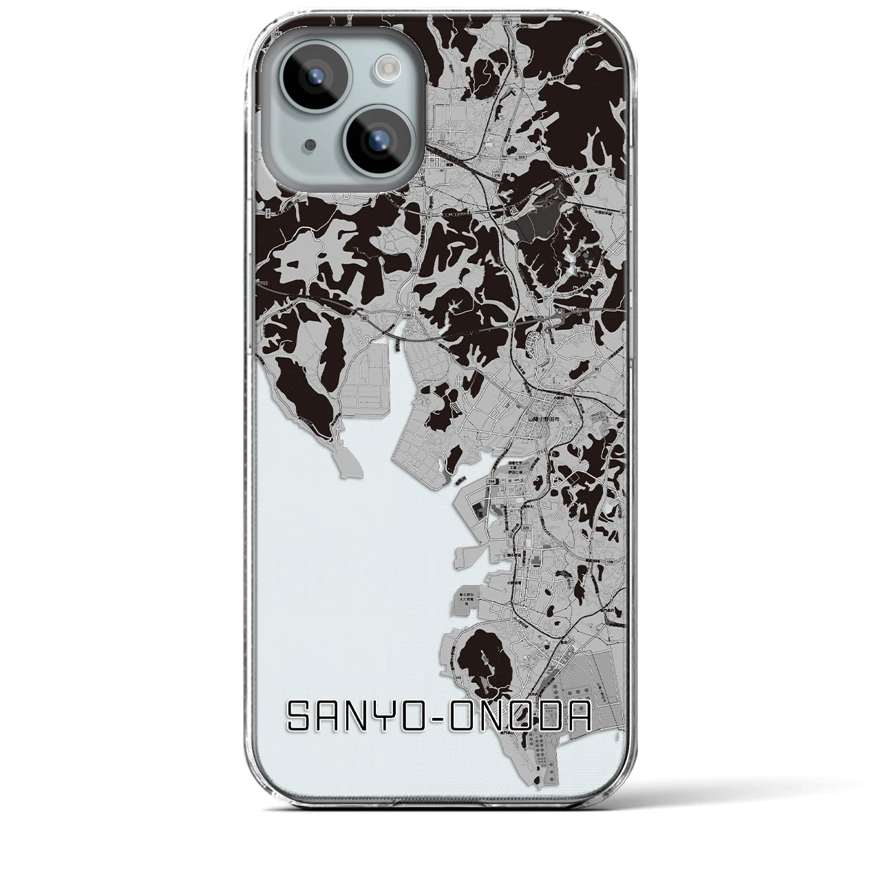 【山陽小野田(山口県)】地図柄iPhoneケース(クリアタイプ)