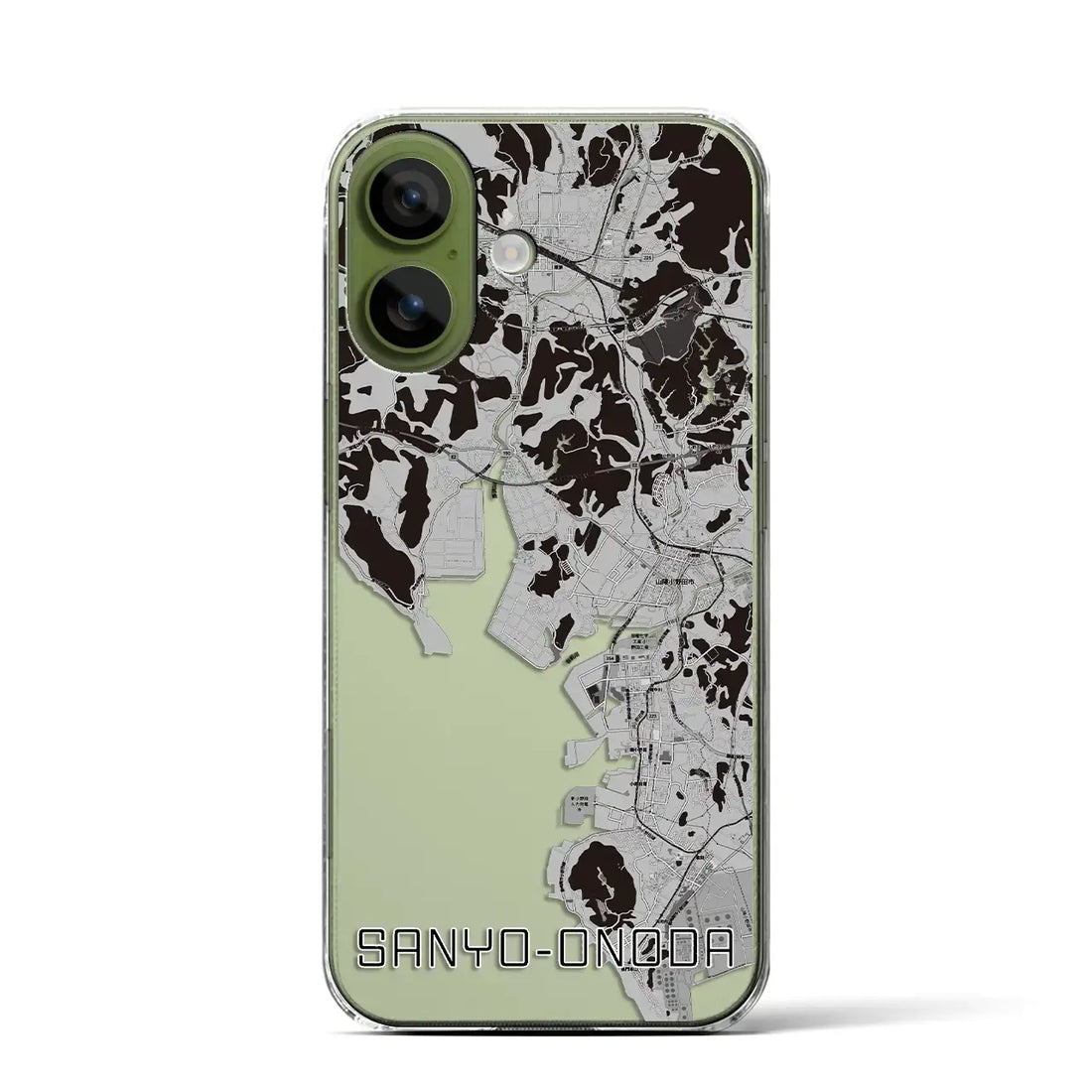 【山陽小野田(山口県)】地図柄iPhoneケース(クリアタイプ)モノトーン・iPhone 17 Pro Max 用