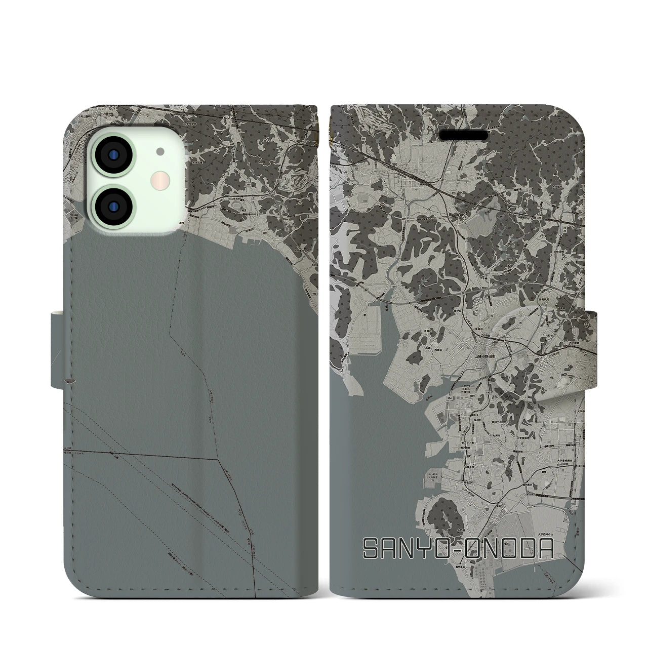 【山陽小野田(山口県)】地図柄iPhoneケース(手帳タイプ)