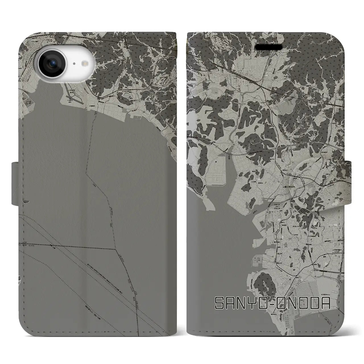 【山陽小野田(山口県)】地図柄iPhoneケース(手帳タイプ)
