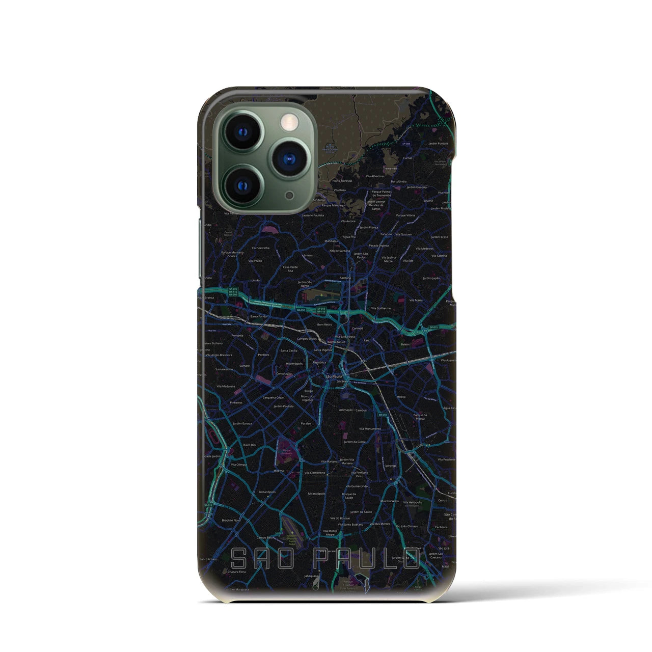 【サンパウロ(ブラジル)】地図柄iPhoneケース(バックカバータイプ)