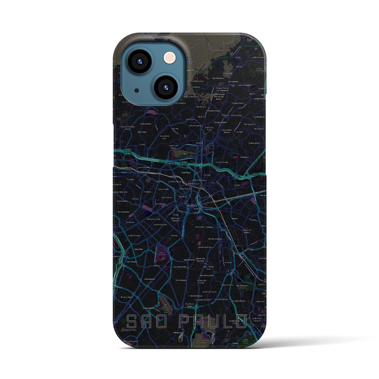 【サンパウロ(ブラジル)】地図柄iPhoneケース(バックカバータイプ)