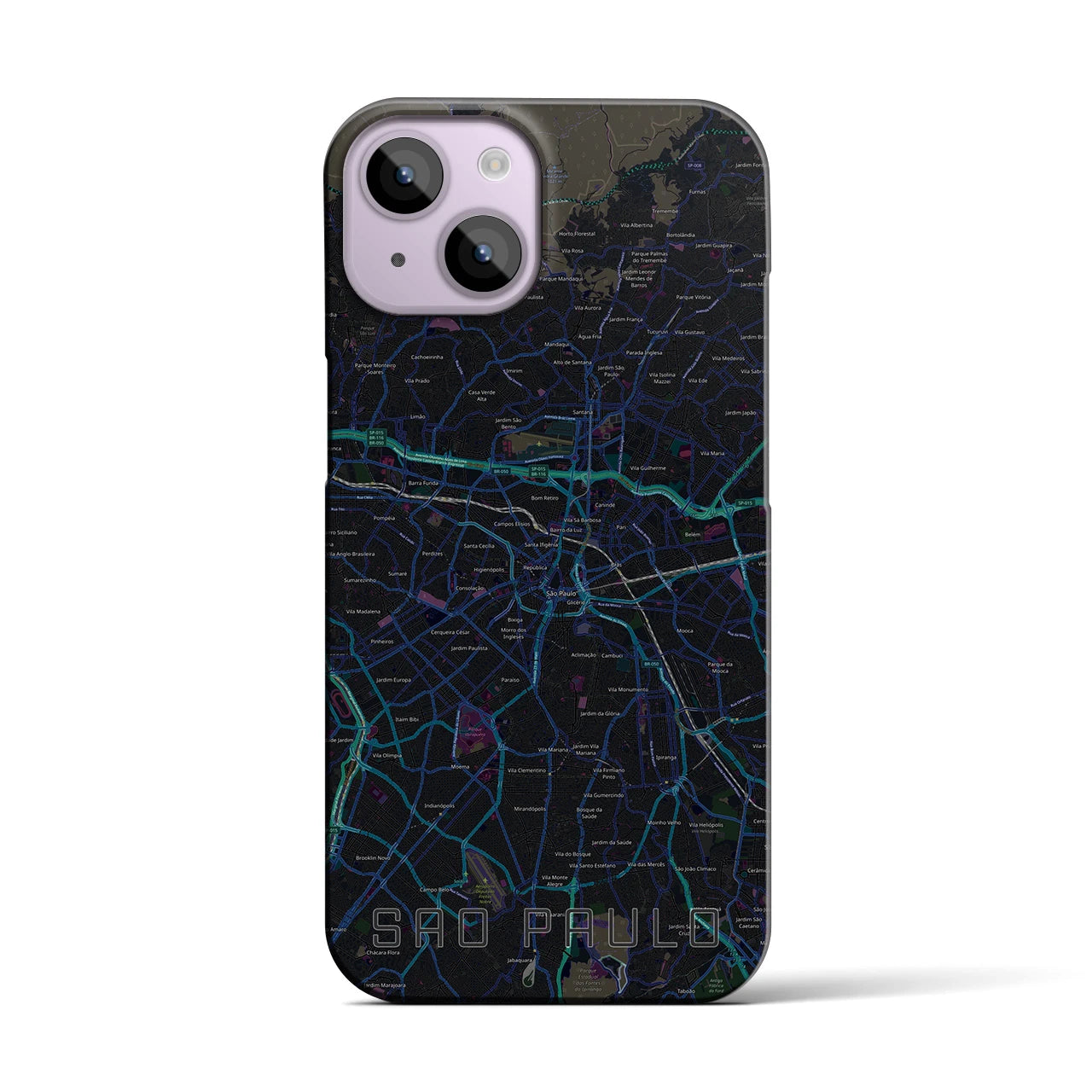 【サンパウロ(ブラジル)】地図柄iPhoneケース(バックカバータイプ)