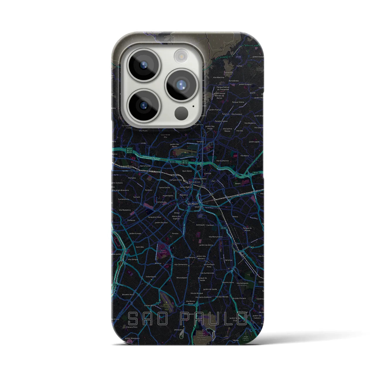 【サンパウロ(ブラジル)】地図柄iPhoneケース(バックカバータイプ)