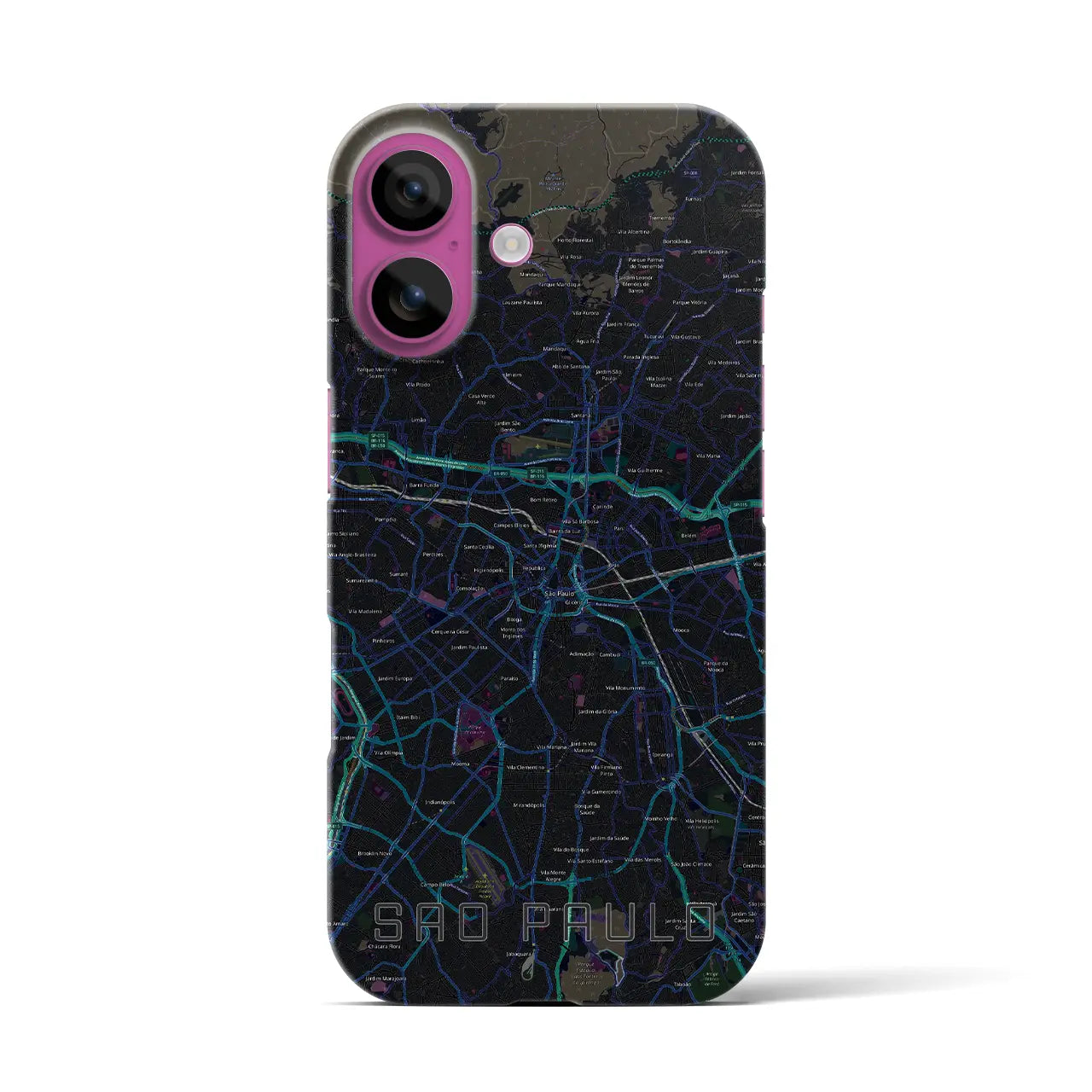 【サンパウロ(ブラジル)】地図柄iPhoneケース(バックカバータイプ)