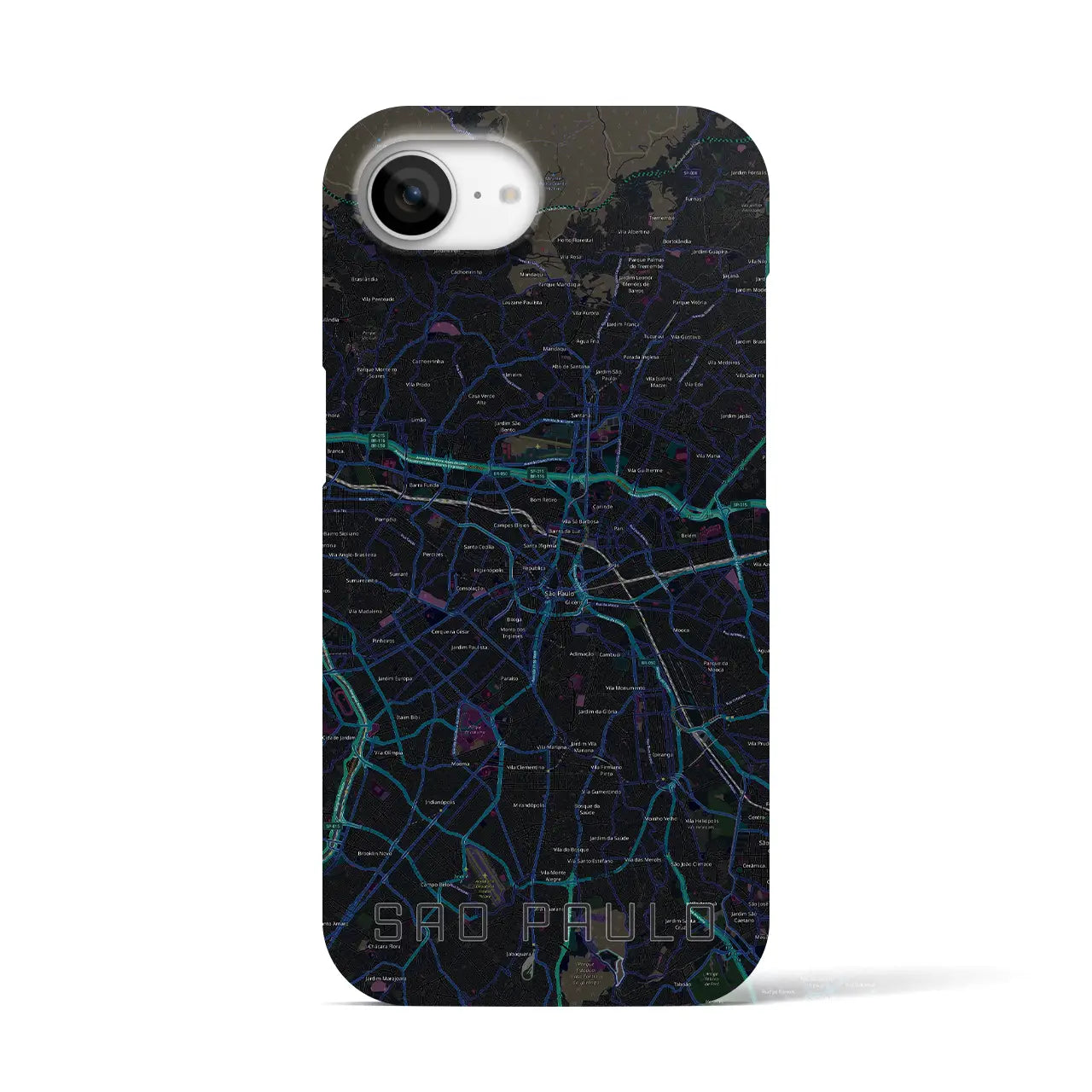 【サンパウロ(ブラジル)】地図柄iPhoneケース(バックカバータイプ)