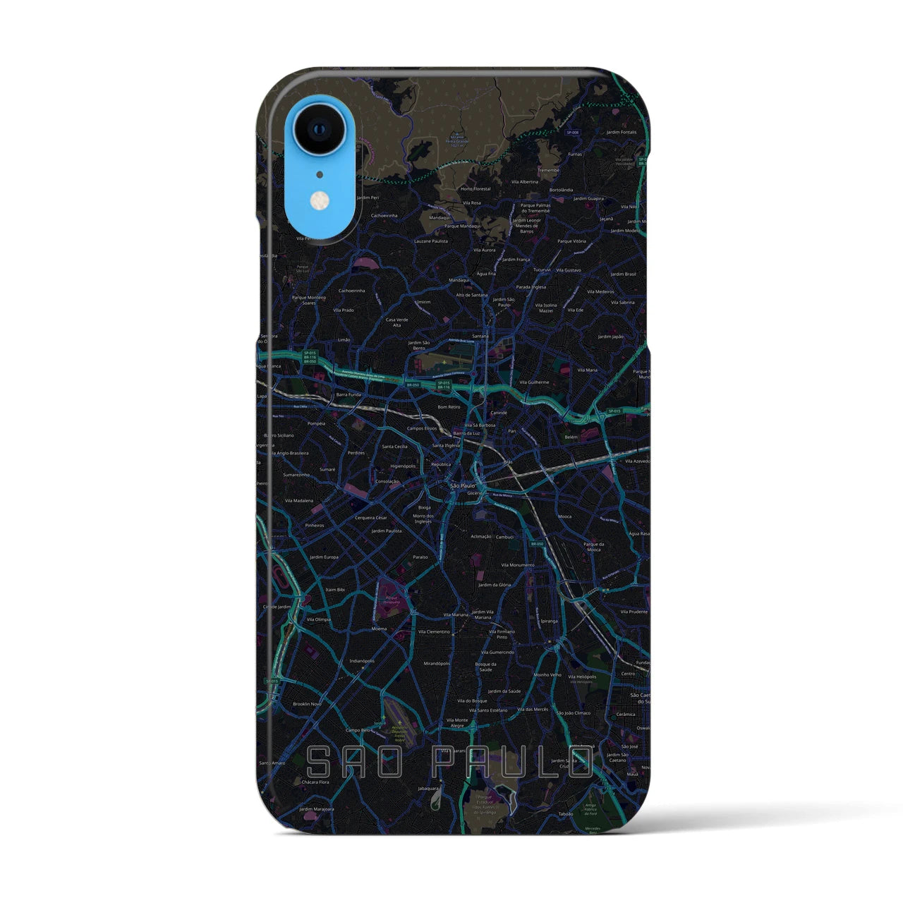 【サンパウロ(ブラジル)】地図柄iPhoneケース(バックカバータイプ)