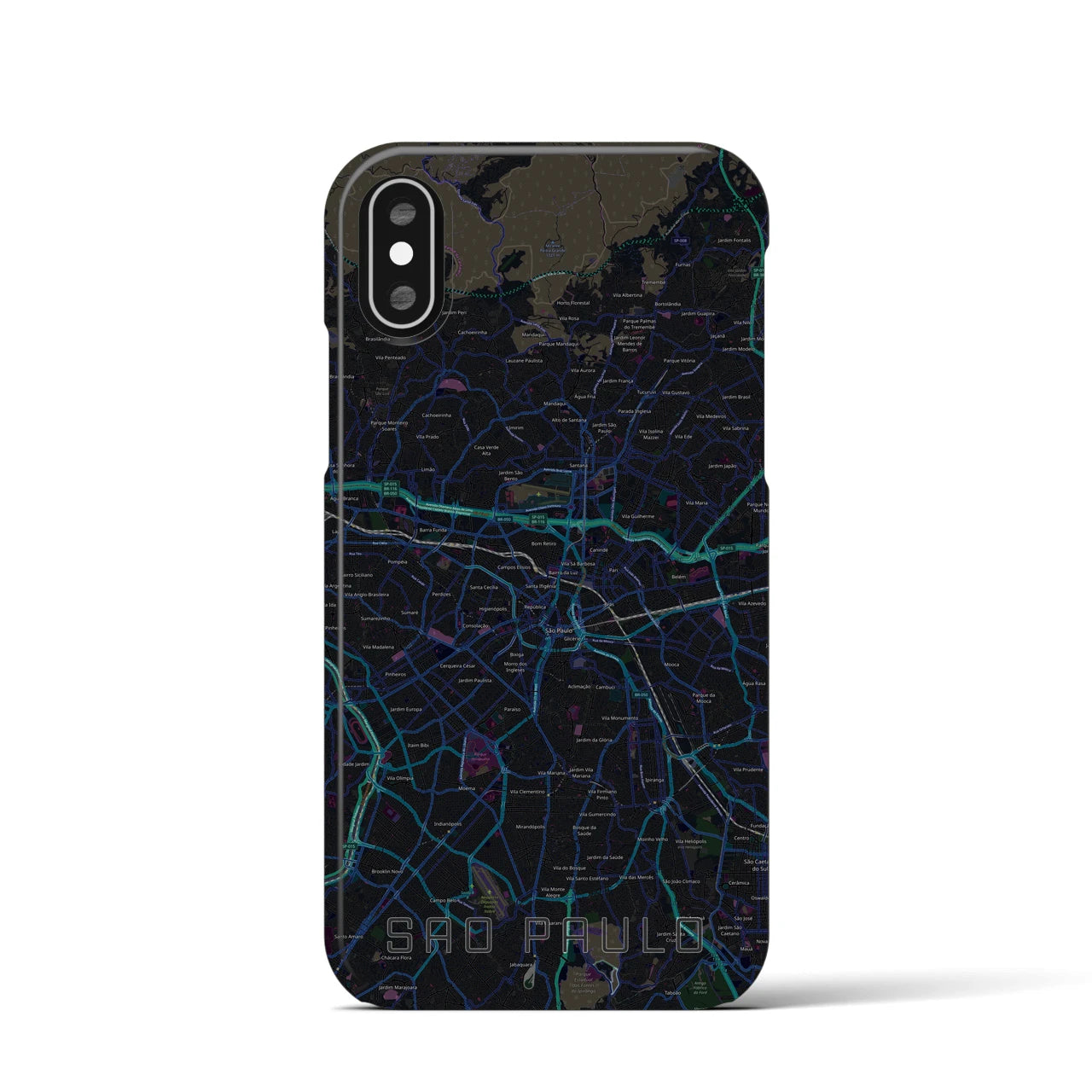【サンパウロ(ブラジル)】地図柄iPhoneケース(バックカバータイプ)