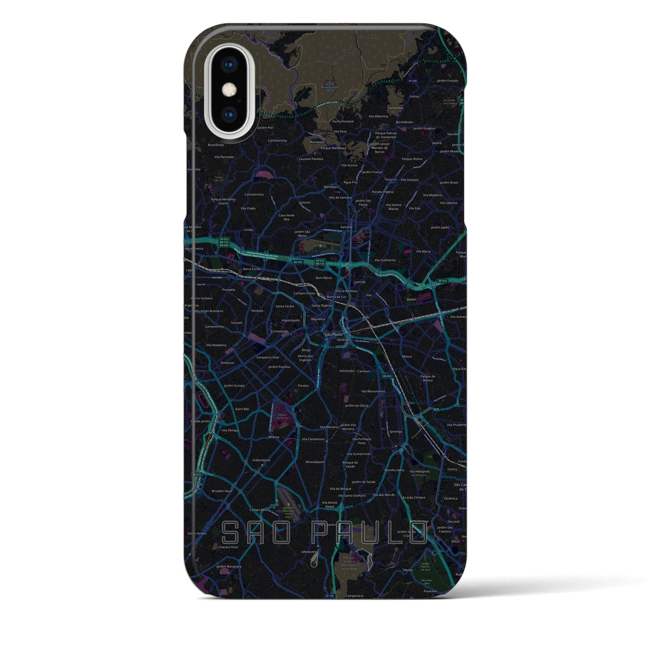 【サンパウロ(ブラジル)】地図柄iPhoneケース(バックカバータイプ)
