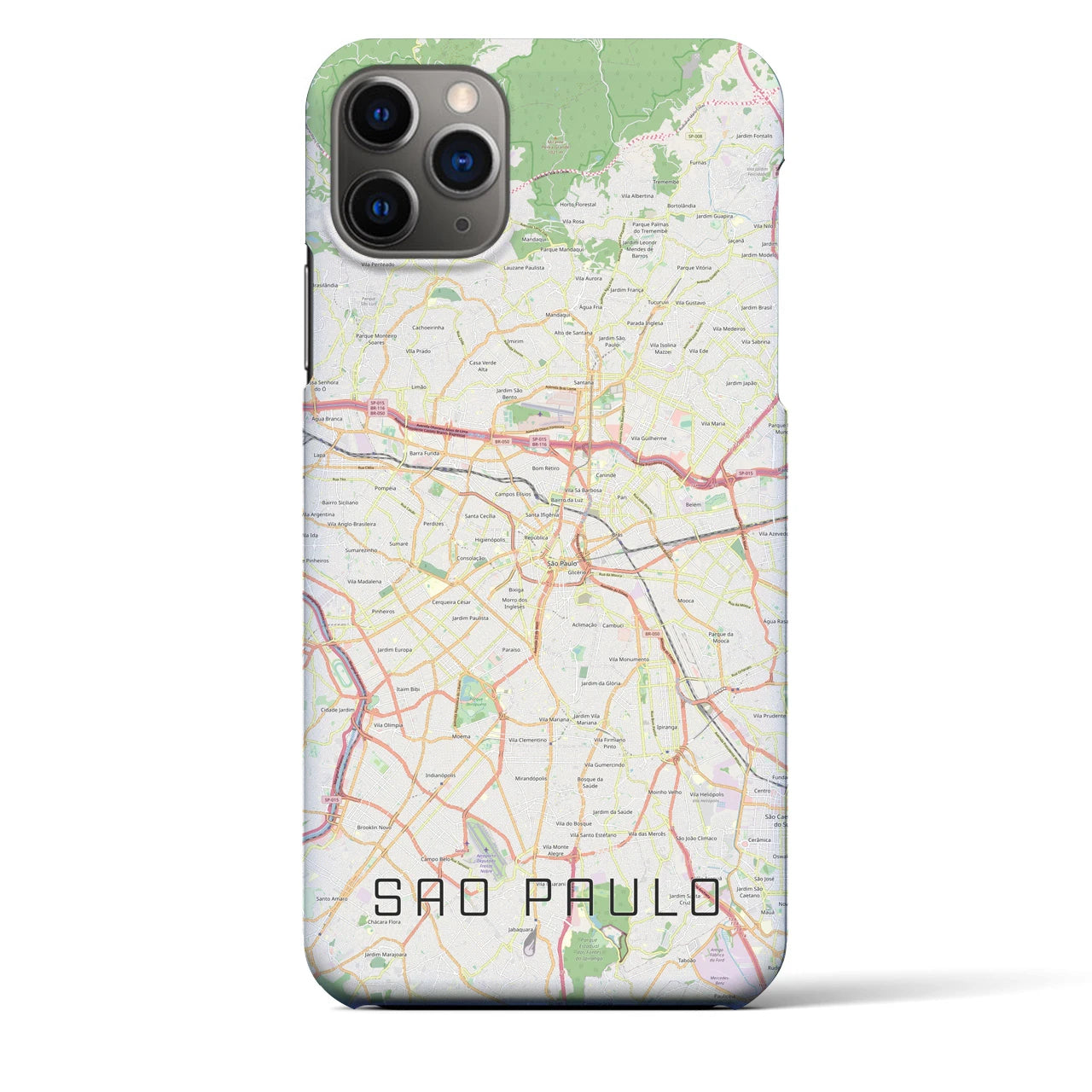 【サンパウロ(ブラジル)】地図柄iPhoneケース(バックカバータイプ)