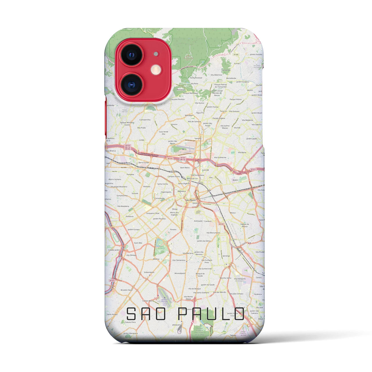 【サンパウロ(ブラジル)】地図柄iPhoneケース(バックカバータイプ)