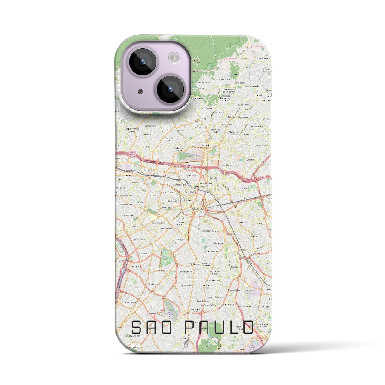 【サンパウロ(ブラジル)】地図柄iPhoneケース(バックカバータイプ)