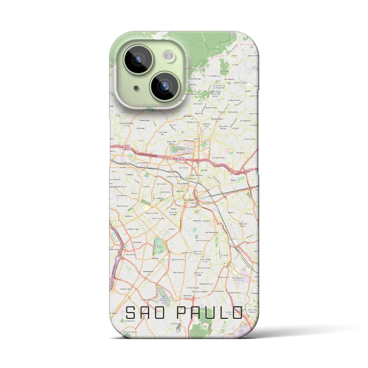 【サンパウロ(ブラジル)】地図柄iPhoneケース(バックカバータイプ)