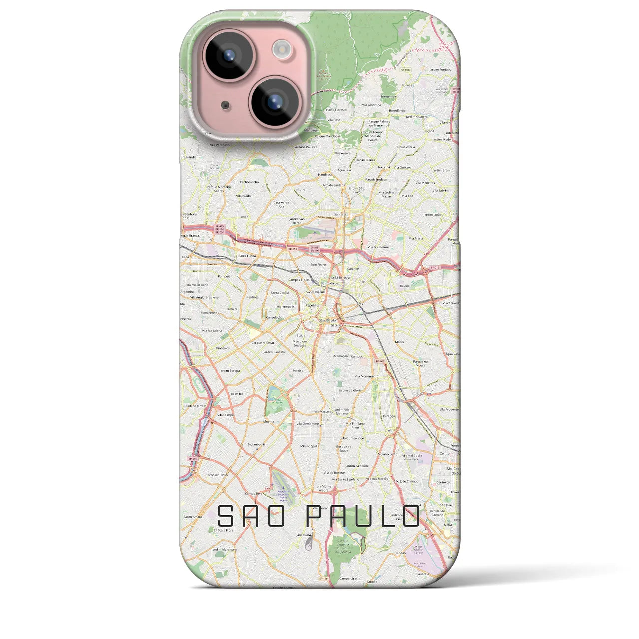 【サンパウロ(ブラジル)】地図柄iPhoneケース(バックカバータイプ)