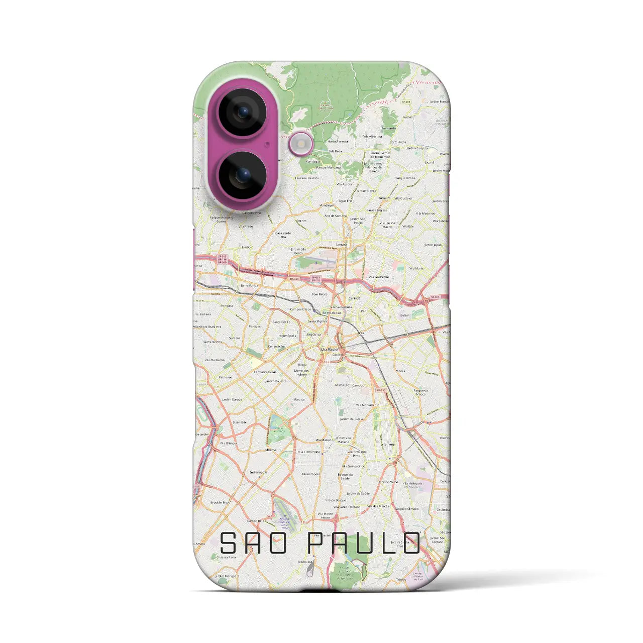 【サンパウロ(ブラジル)】地図柄iPhoneケース(バックカバータイプ)