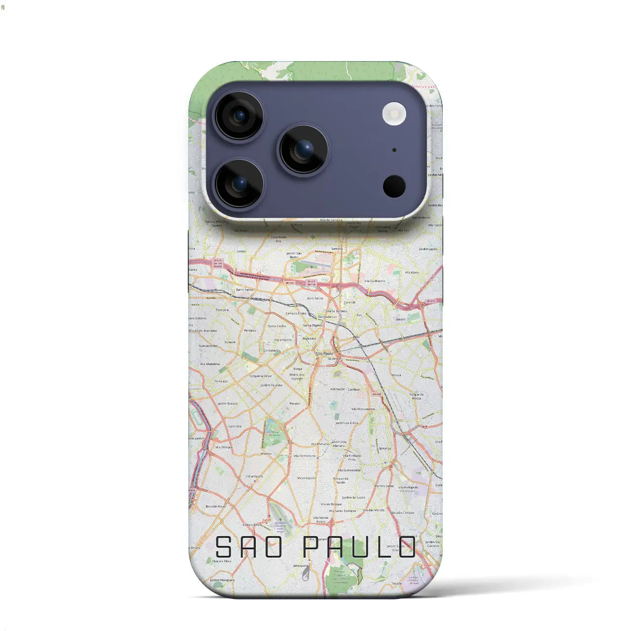 【サンパウロ(ブラジル)】地図柄iPhoneケース(バックカバータイプ)