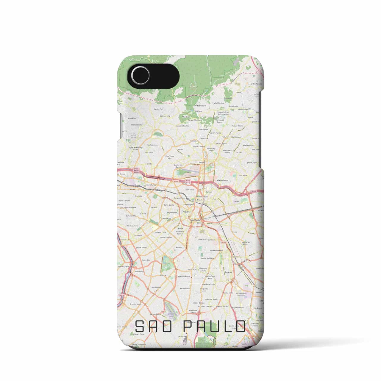 【サンパウロ(ブラジル)】地図柄iPhoneケース(バックカバータイプ)
