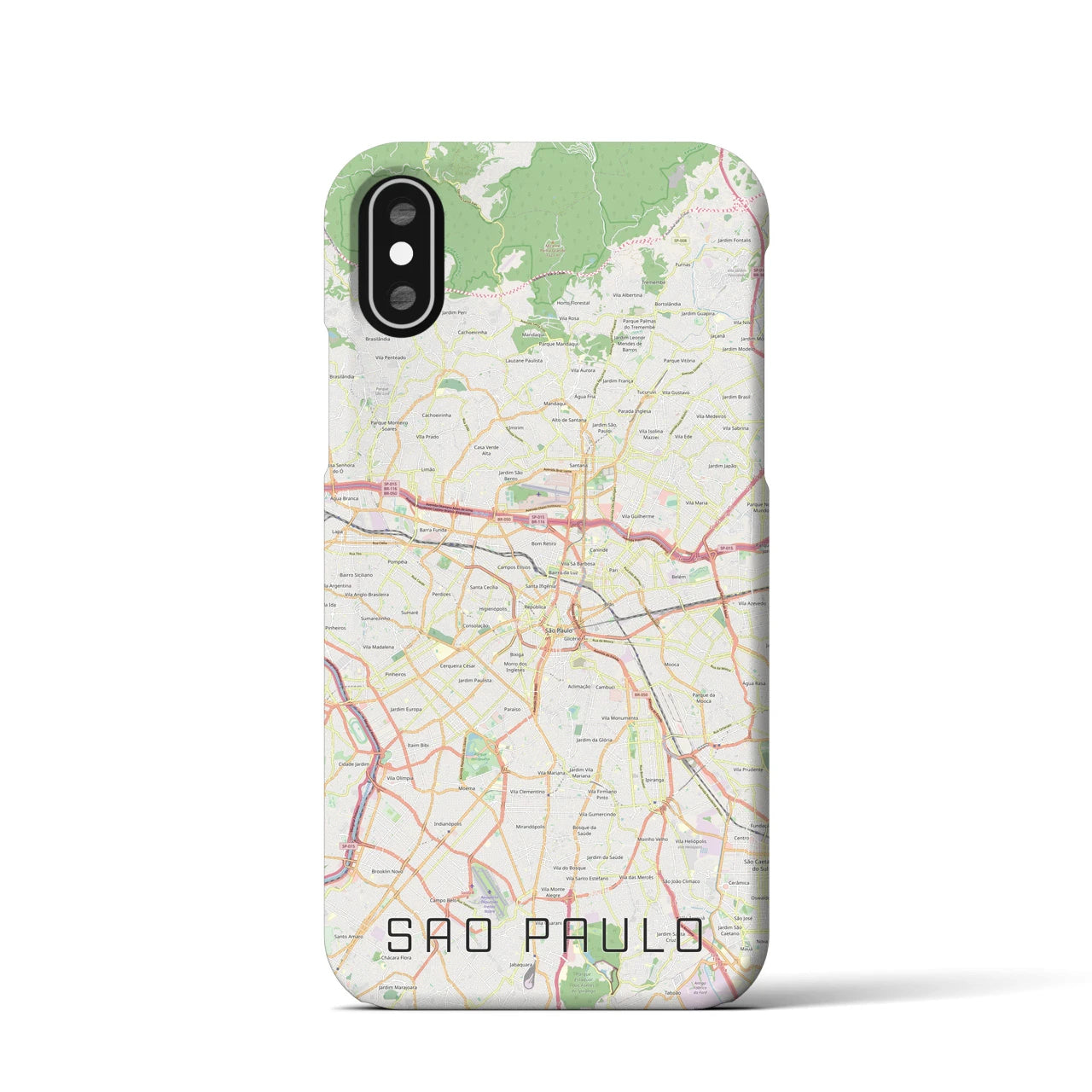 【サンパウロ(ブラジル)】地図柄iPhoneケース(バックカバータイプ)