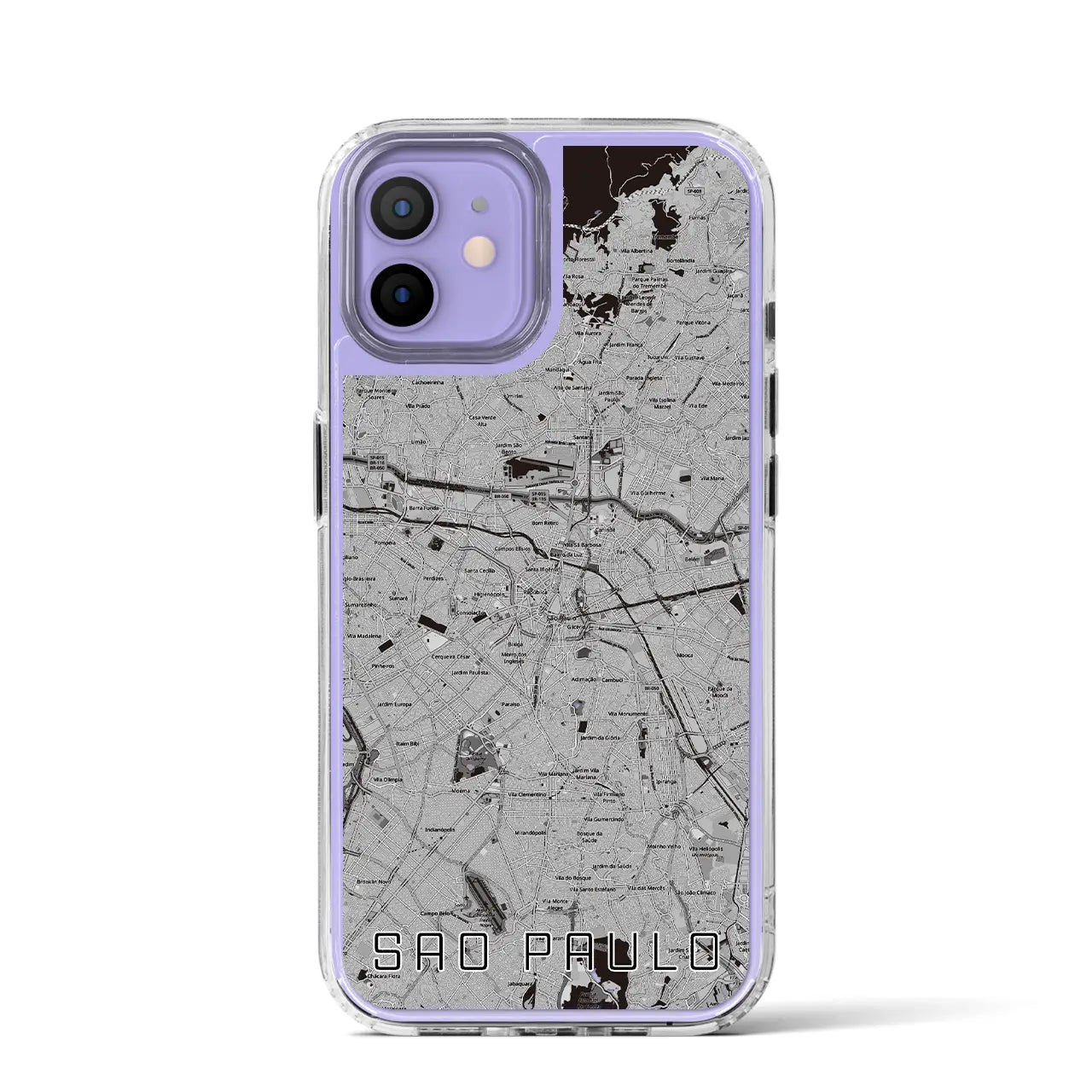 【サンパウロ(ブラジル)】地図柄iPhoneケース(MagSafeタイプ)
