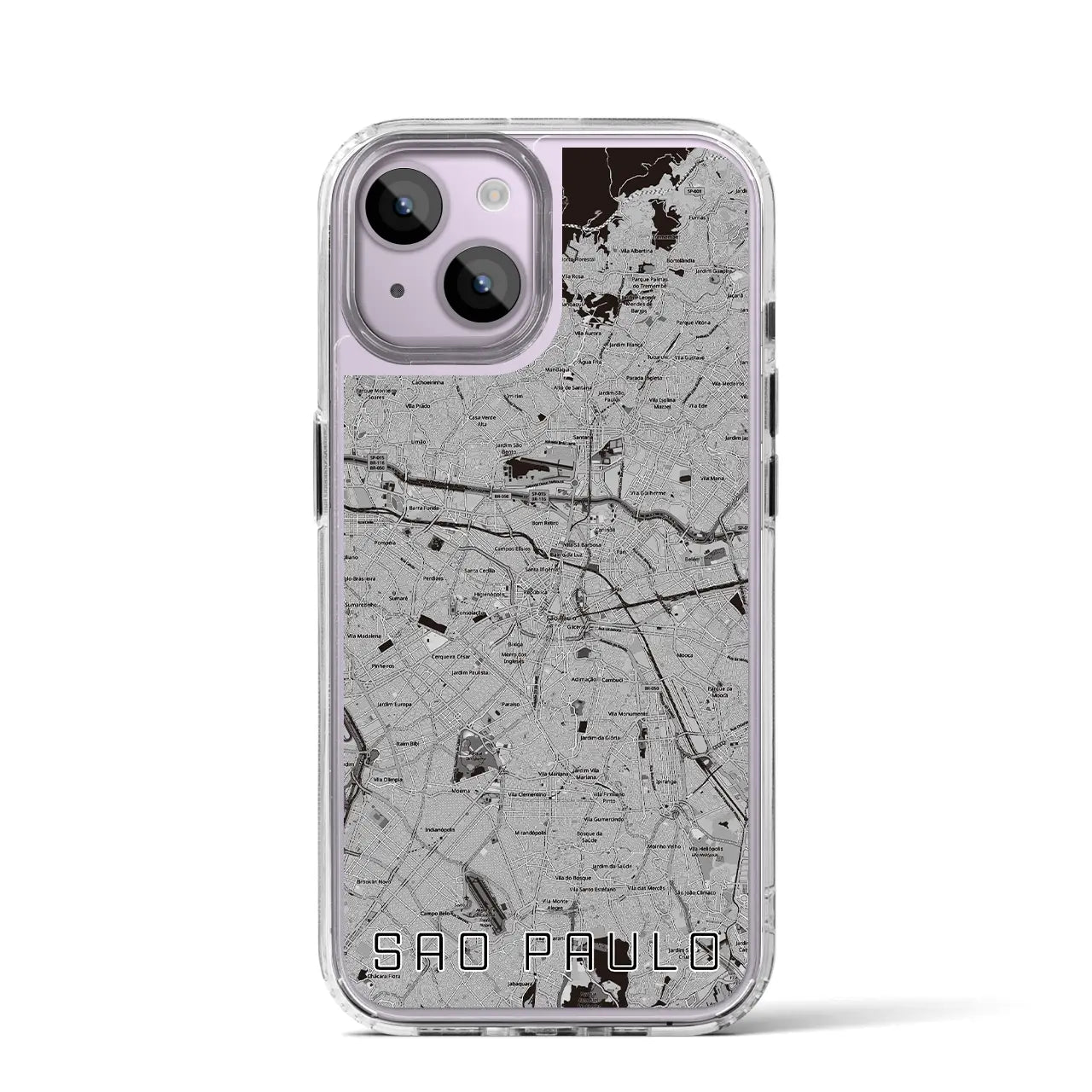 【サンパウロ(ブラジル)】地図柄iPhoneケース(MagSafeタイプ)