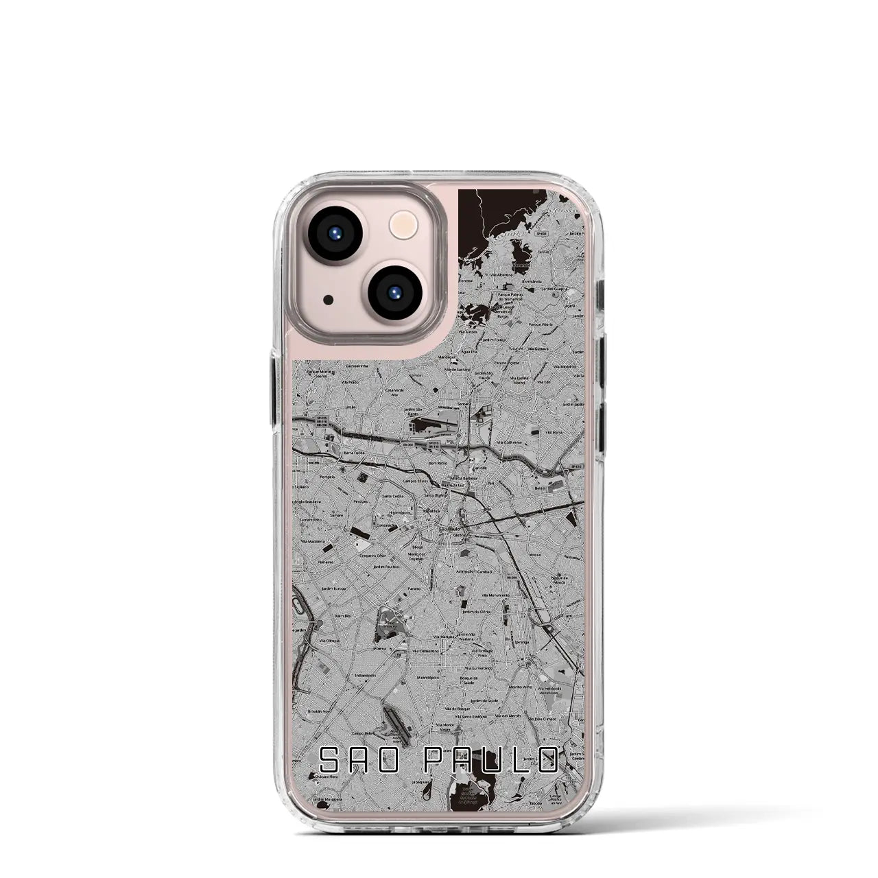 【サンパウロ(ブラジル)】地図柄iPhoneケース(MagSafeタイプ)