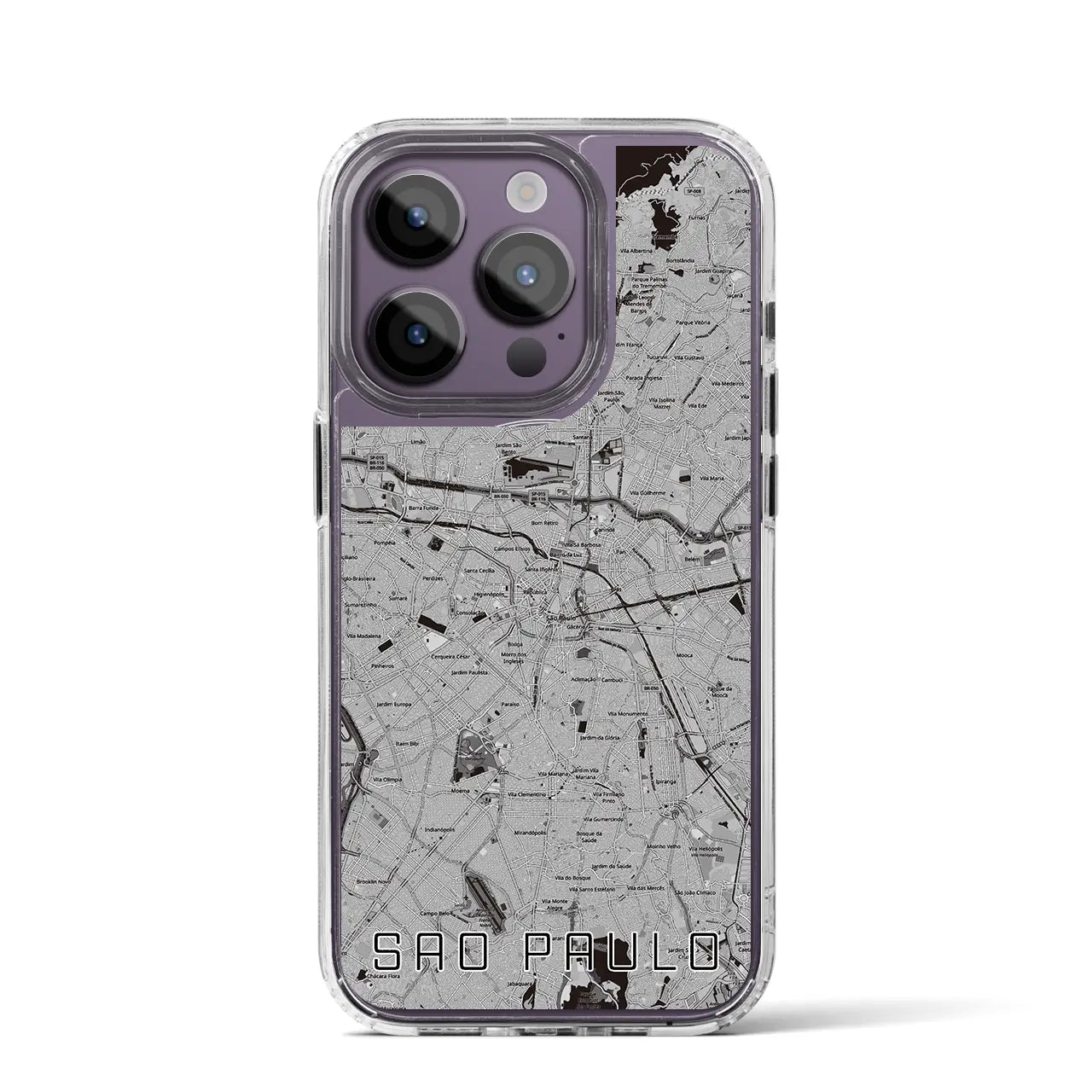 【サンパウロ(ブラジル)】地図柄iPhoneケース(MagSafeタイプ)