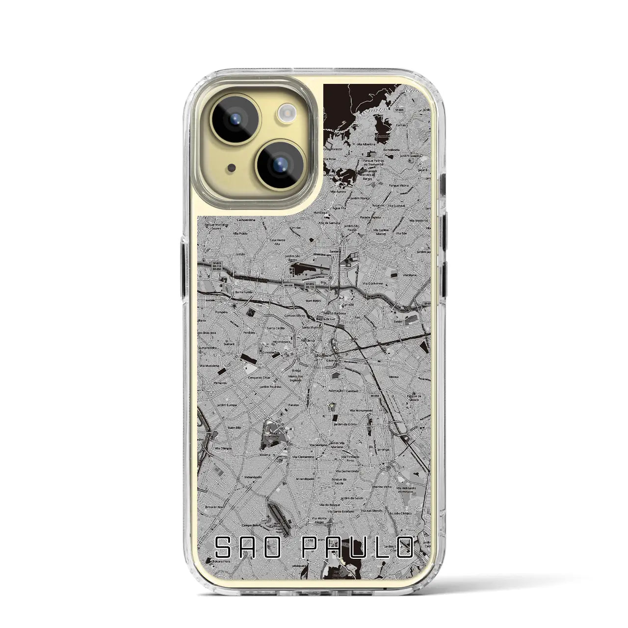 【サンパウロ(ブラジル)】地図柄iPhoneケース(MagSafeタイプ)