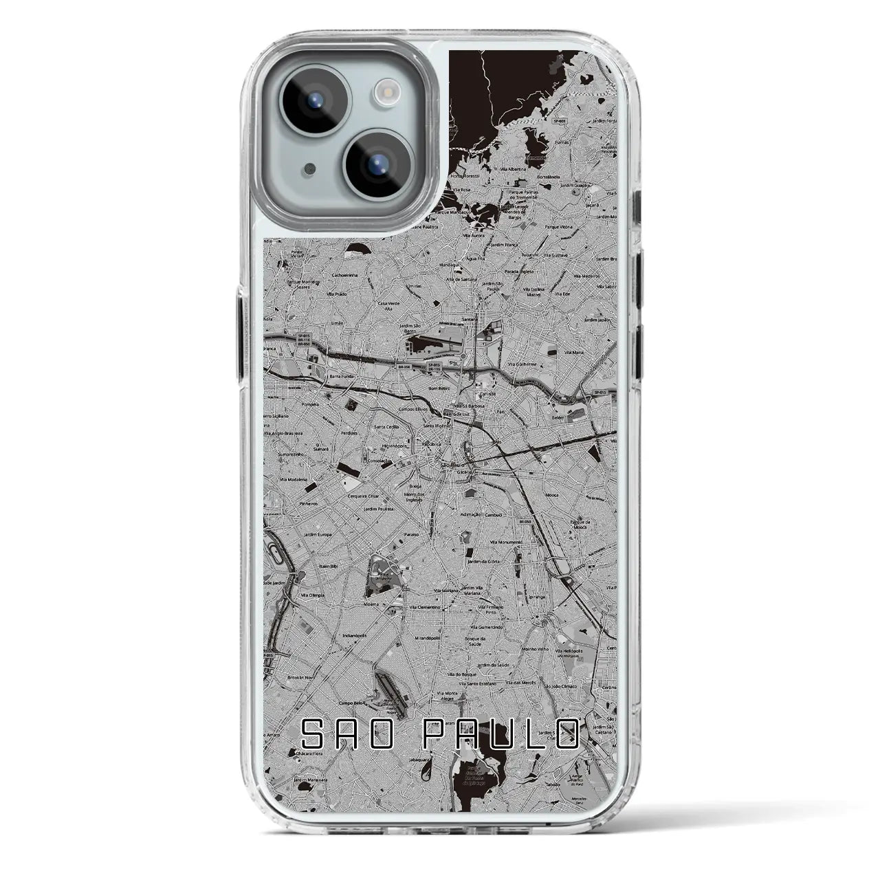【サンパウロ(ブラジル)】地図柄iPhoneケース(MagSafeタイプ)