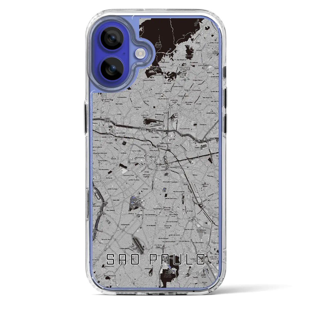 【サンパウロ(ブラジル)】地図柄iPhoneケース(MagSafeタイプ)