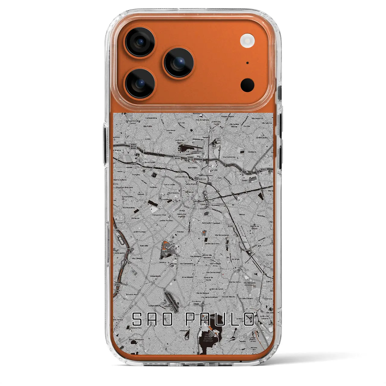【サンパウロ(ブラジル)】地図柄iPhoneケース(MagSafeタイプ)
